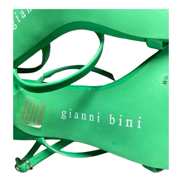 Women's Gianni Bini Strappy Heeled Sandals Green US Size 11 - Picture 9 of 14